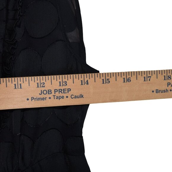 J.Crew Silk Dot Sheer Blouse Size 4 Multi Media Ruffled Front Sleeveless - Picture 4 of 7